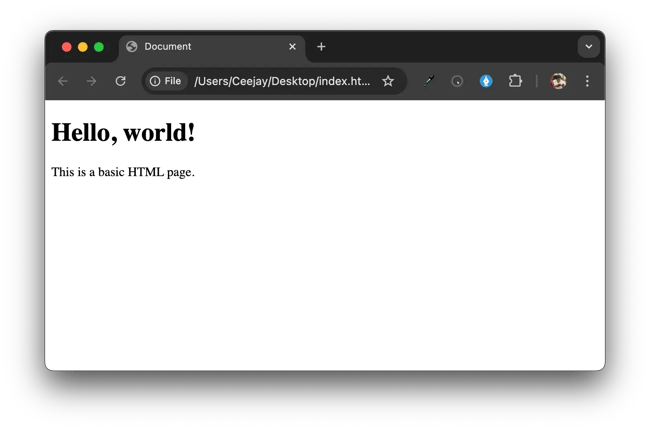 html for beginners, open your html file